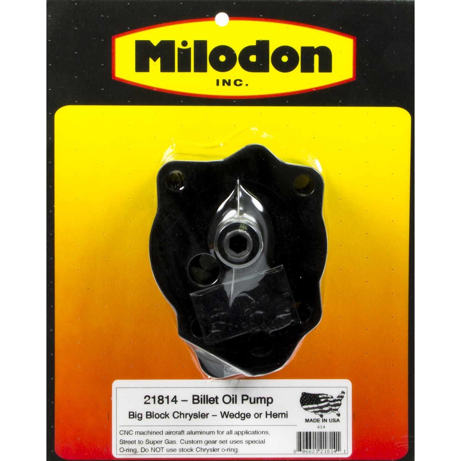 Milodon Billet Aluminum H/V Oil Pump - BB Chrysler