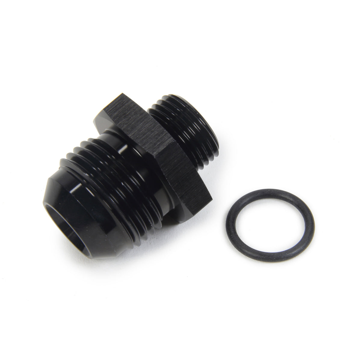 Triple X Race Co. Adapter Fitting Straight 12 AN Male to 8 AN Male O-Ring Aluminum - Black Anodize