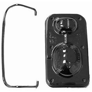 Racing Power Single Bail Master Cylinder Cap - 3 x 5.625 in - Chrome - GM Master Cylinders 1967-80