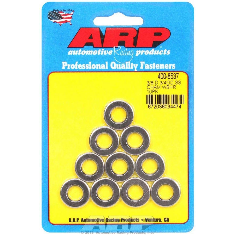 ARP Stainless Steel Flat Washers - 3/8 ID x 3/4 OD (10)