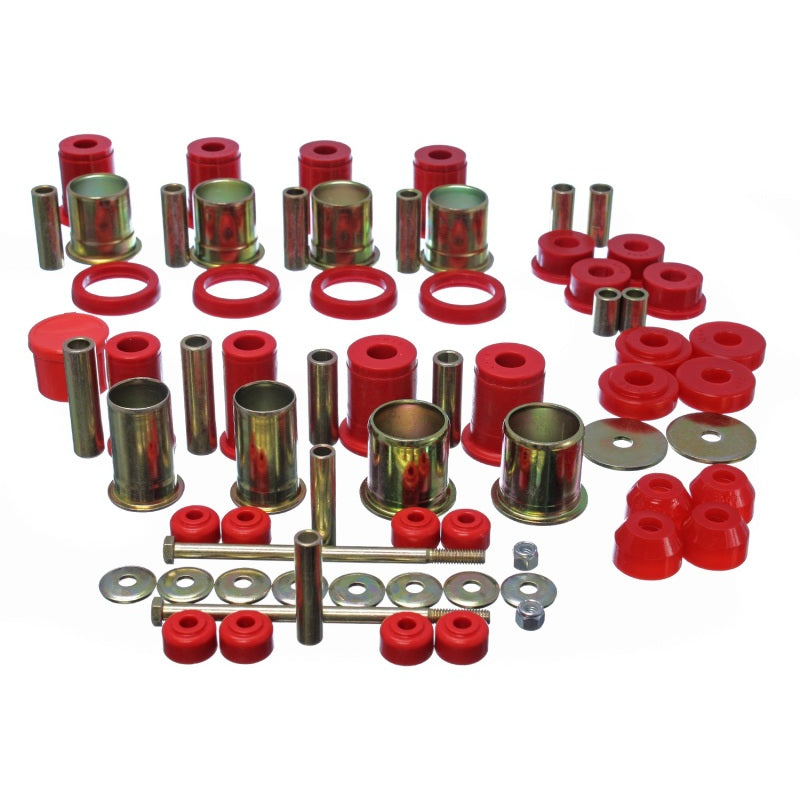 Energy Suspension Hyper-Flex Bushing Kit - Boots/Links - Red/Cadmium - GM F-Body 1982-92