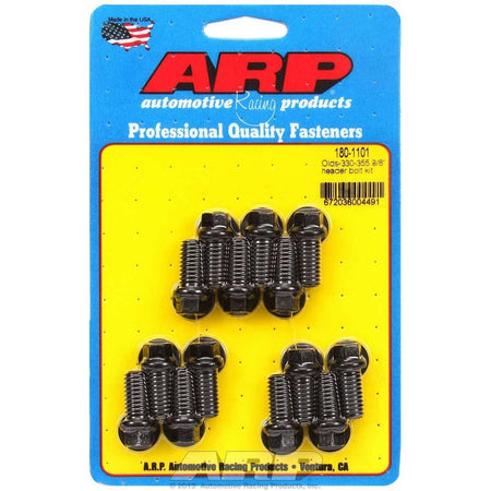 ARP Header Bolt - 3/8-16" Thread - 0.750" Long - Hex Head - Chromoly - Black Oxide - Oldsmobile V8 - Set of 14