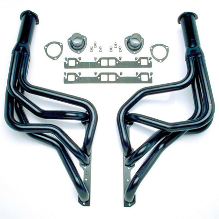 Hedman Hedders Street Headers - 1.75 in Primary - 3 in Collector - Black Paint - Small Block Chevy - A-Body 1964-77 - Pair