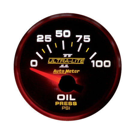 Auto Meter 2-1/16" Ultra-Lite II Electric Oil Pressure Gauge - 0-100 PSI