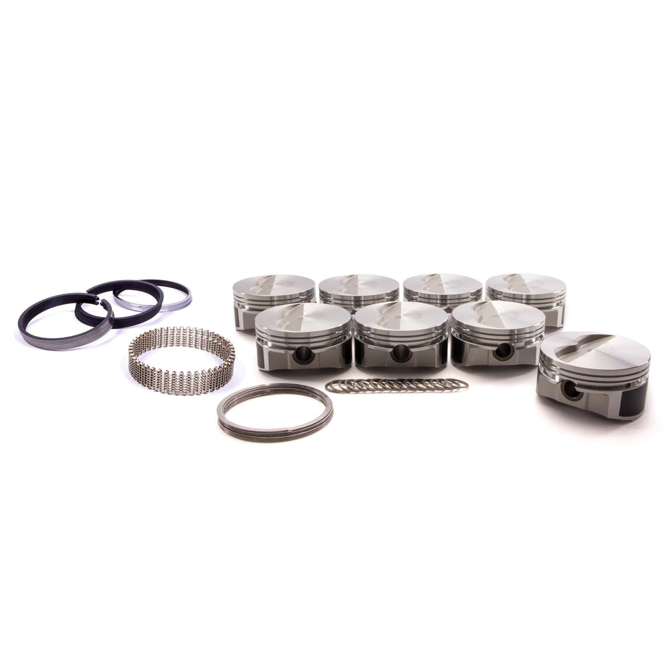 ProTru by Wiseco 23 Degree Flat Top Forged Piston and Ring Kit - 4.030 in Bore - 1/16 x 1/16 x 3/16 in Ring Grooves - Minus 5.00 cc - Small Block Chevy PTS506A3