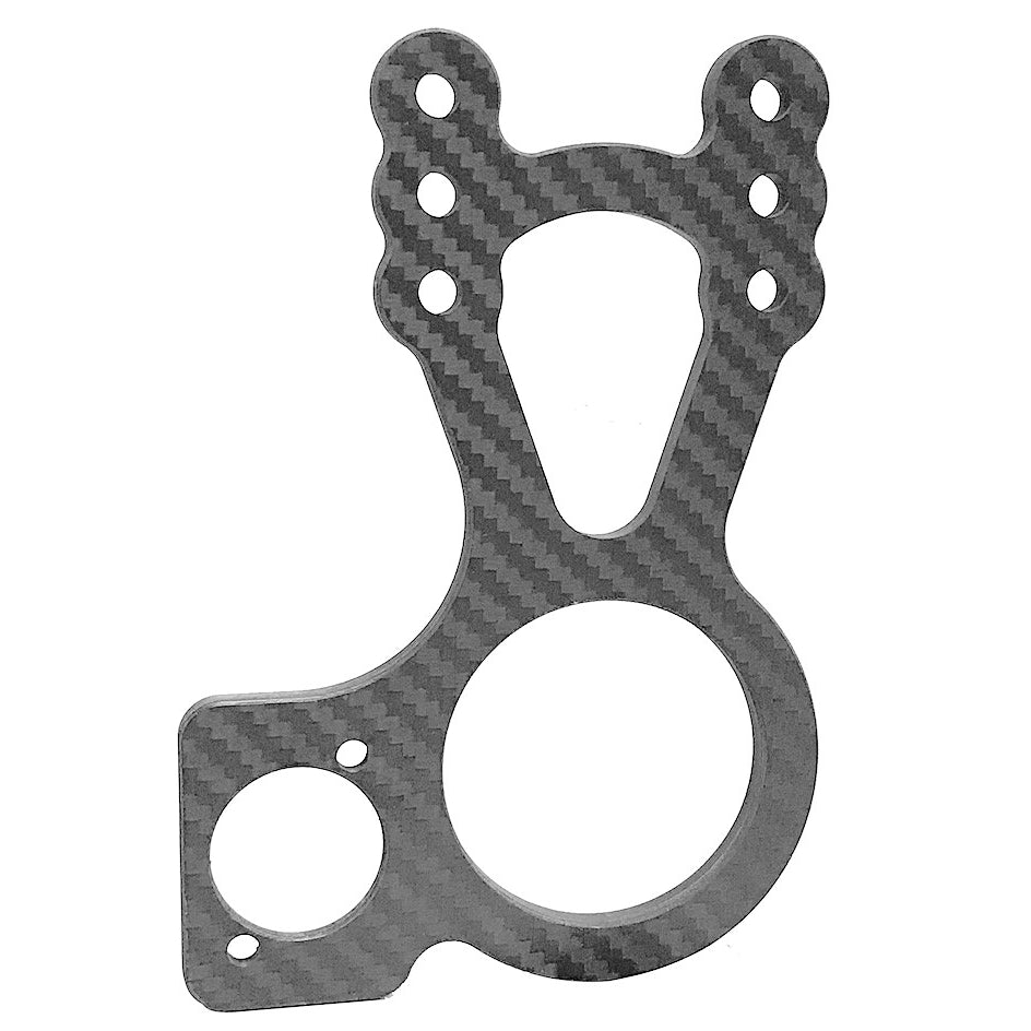 King Steering Box Fuel Shutoff Mount - Left Side - Carbon Fiber - Sprint Car
