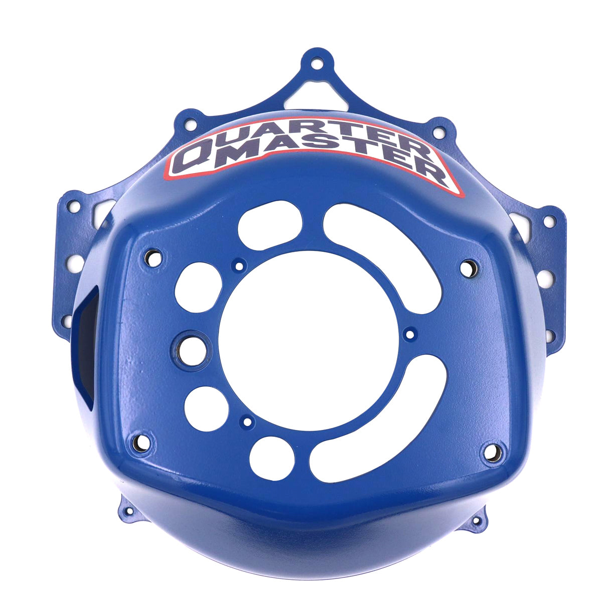 Quarter Master Bellhousing - Block Mount Starter - Blue - Small Block Chevy