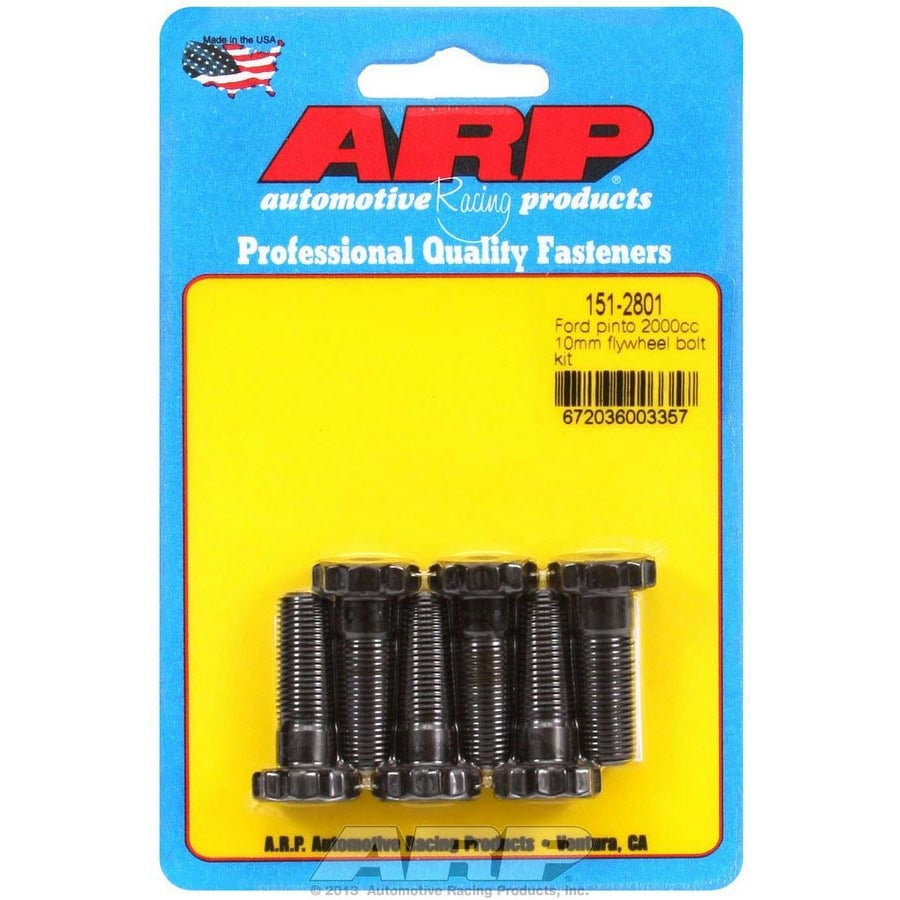 ARP High Performance Series Flywheel Bolts - Black Oxide - 12-Point - 10mm x 1 - Ford 2.0L - Set of 6
