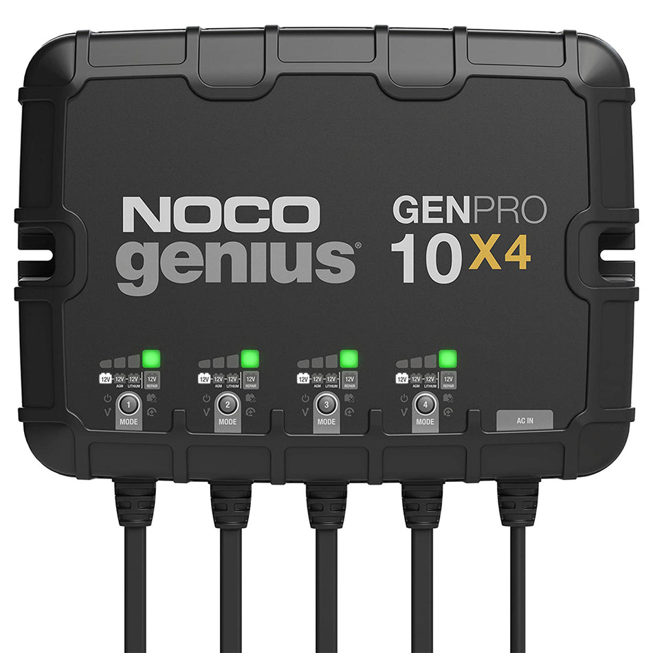 NOCO Genius Pro Battery Charger - 12V - 40 amp - 4-Bank - Quick Connect Harness
