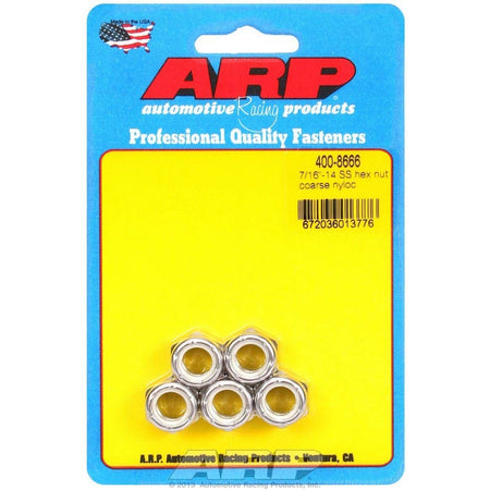 ARP Stainless Steel Hex Nyloc Nuts 7/16-14 (5)