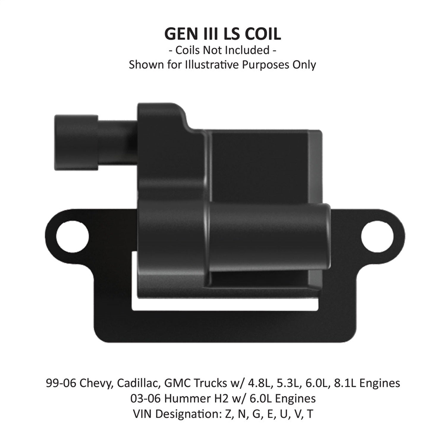 Holley EFI Coil Pack Style Coil Mount Ignition Coil Bracket - Black Powder Coat - GM LS-Series 561-128 - Pair
