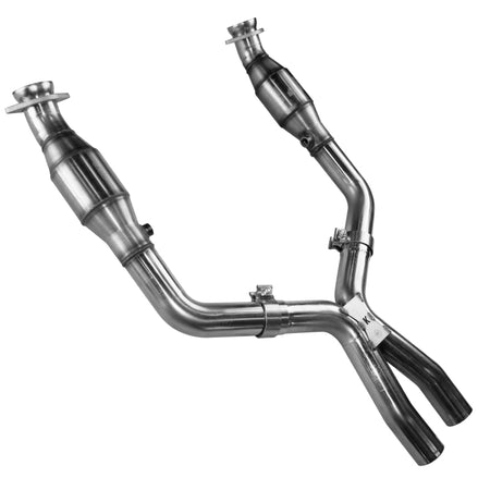 Kooks Headers 2-1/2" Diameter Exhaust X-Pipe Converters Stainless Natural - Ford Modular