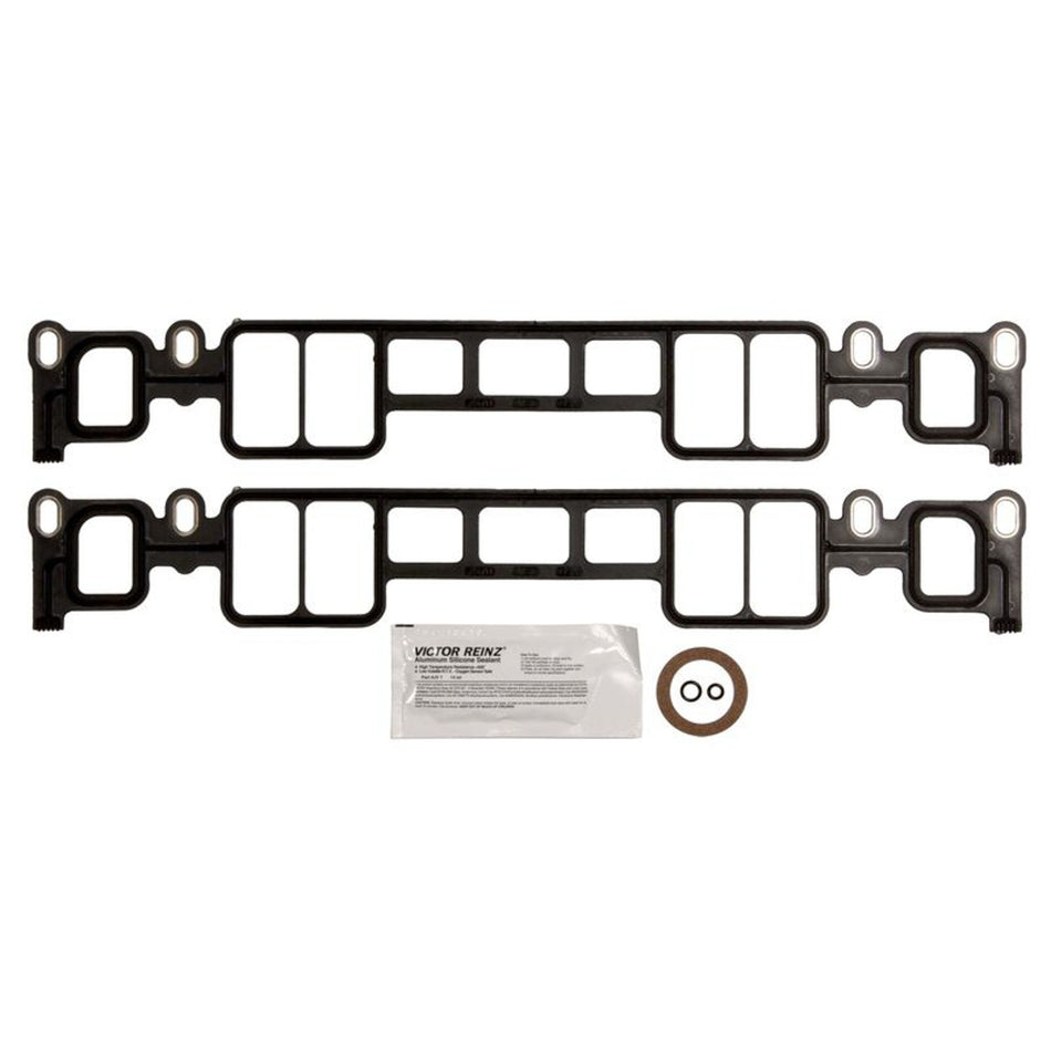 Clevite Intake Manifold Gasket - Plastic/Rubber - Stock Port - Small Block Chevy - (Pair)