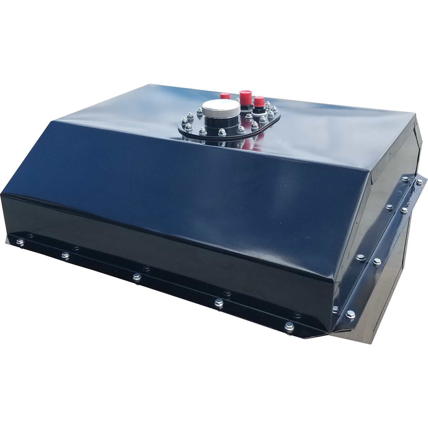 RCI Fuel Cell - 24.5 x 24.5 x 12" Tall - 8 AN Outlet/Vent - Steel - Black Powder Coat
