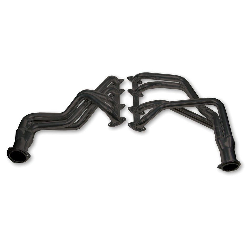 Flowtech Long Tube Headers - 1965-76 Ford F100/150 4WD/19 67-76 F250 - 332-428 - 1.75" - 3" Collector - Black Paint