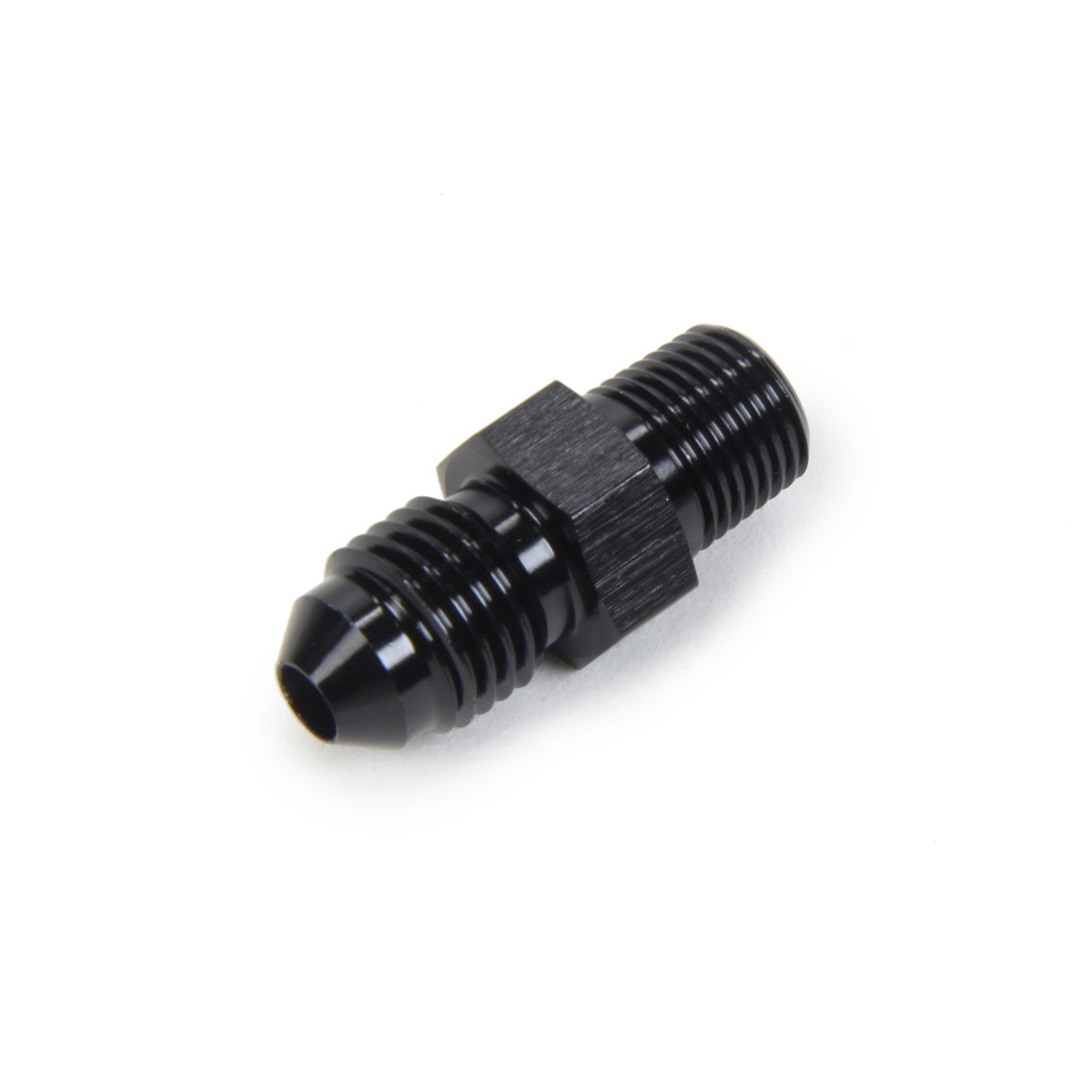 Triple X Race Co. Adapter Fitting Straight 4 AN Male to 1/8" NPT Male Aluminum - Black Anodize