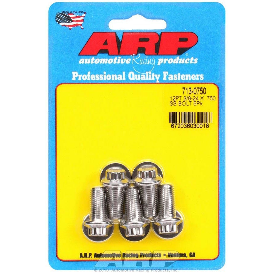 ARP Stainless Steel Bolt Kit - 12 Point (5) 3/8-24 x .750