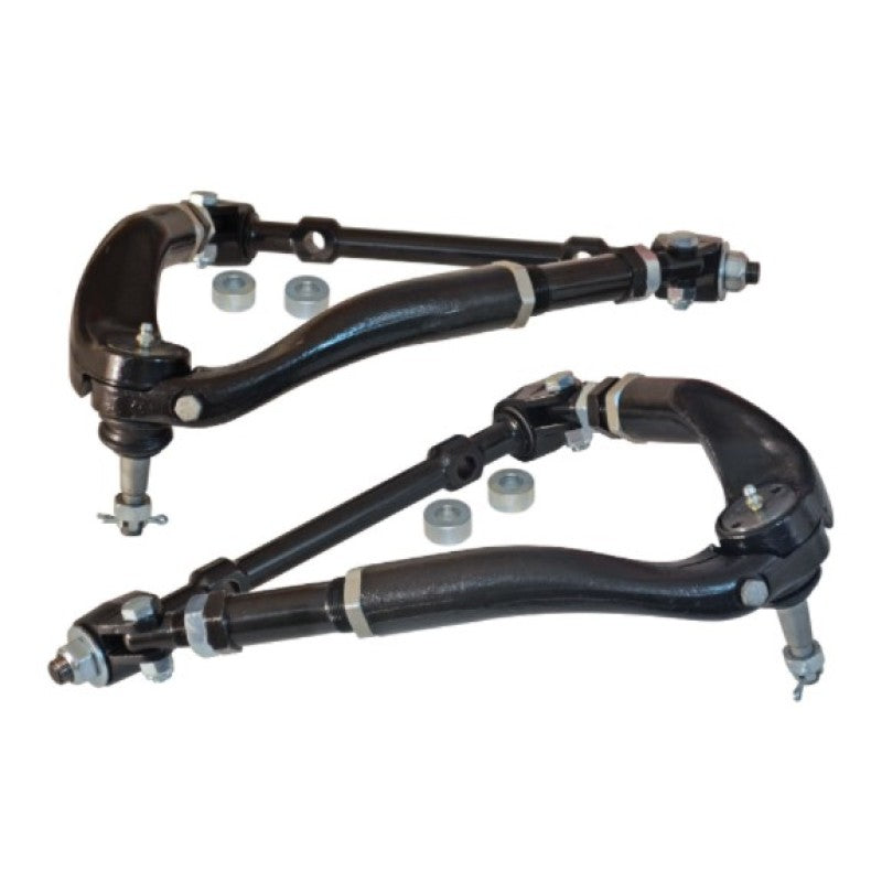 SPC Performance Upper Control Arm - Adjustable - Screw-In Ball Joint - Steel - Black Paint - GM B-Body 1958-64 (Pair)