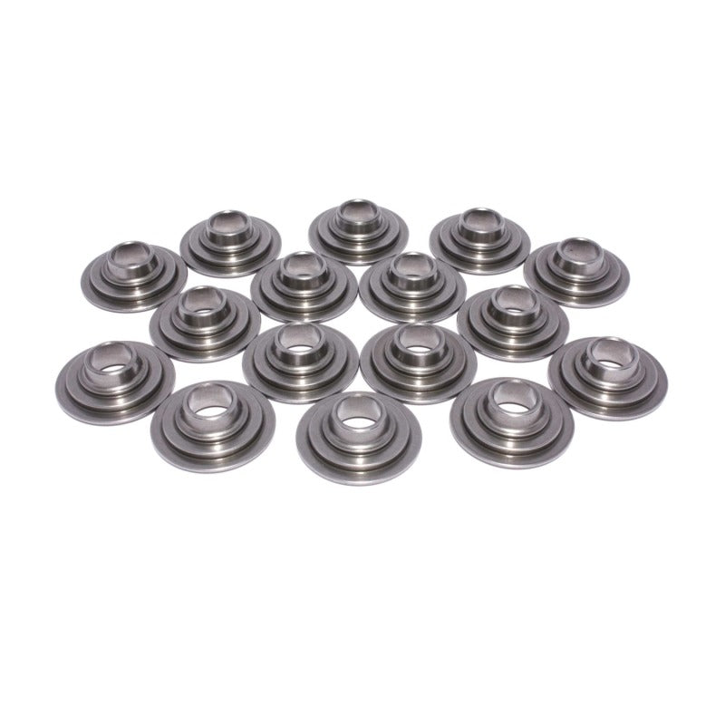 Comp Cams 10 Degree Valve Spring Retainer - 1.100 in / 0.800 in OD Steps - 1.500-1.550 in Dual Spring - Set of 16