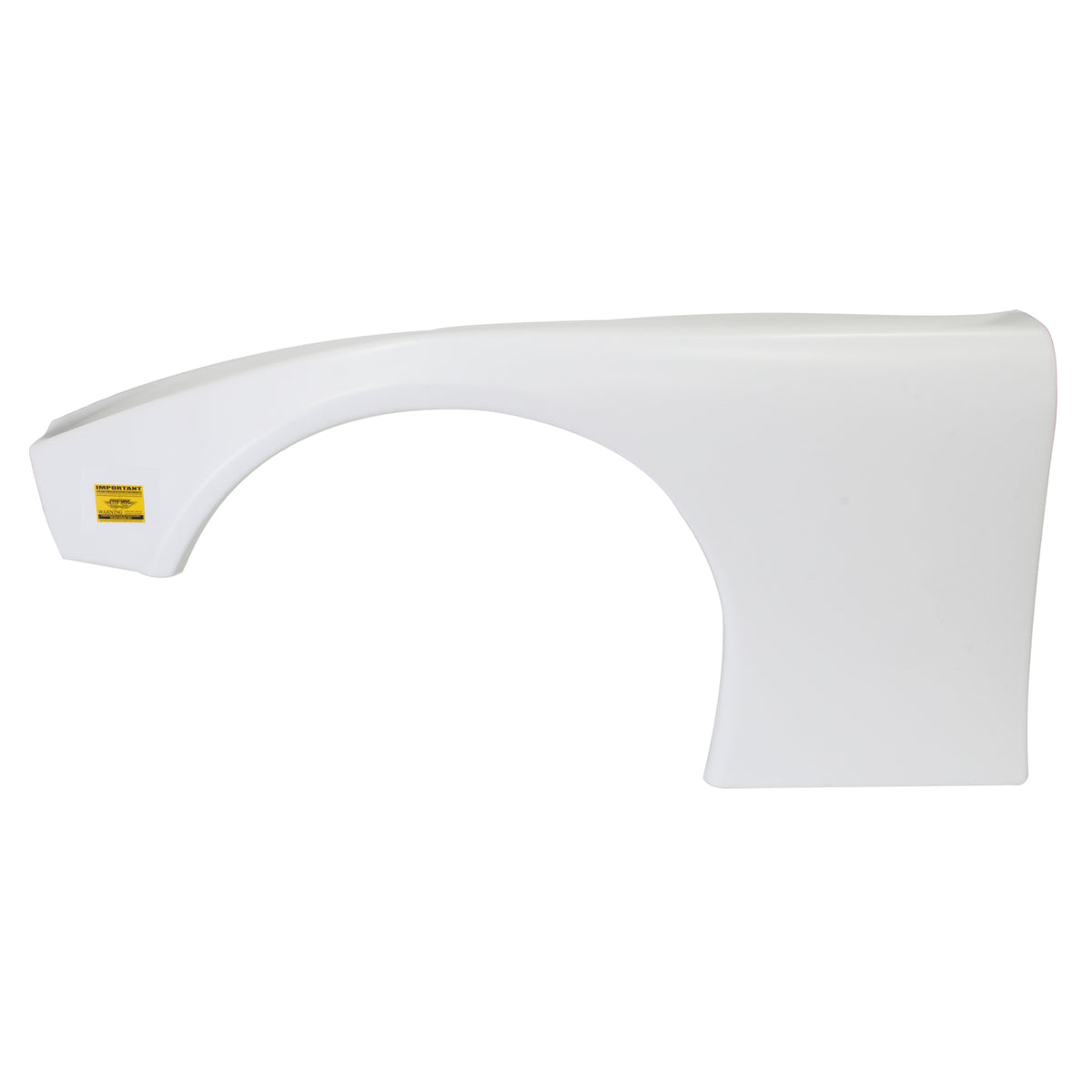 Five Star 2019 Late Model Molded Fender - Molded Plastic - White - Left