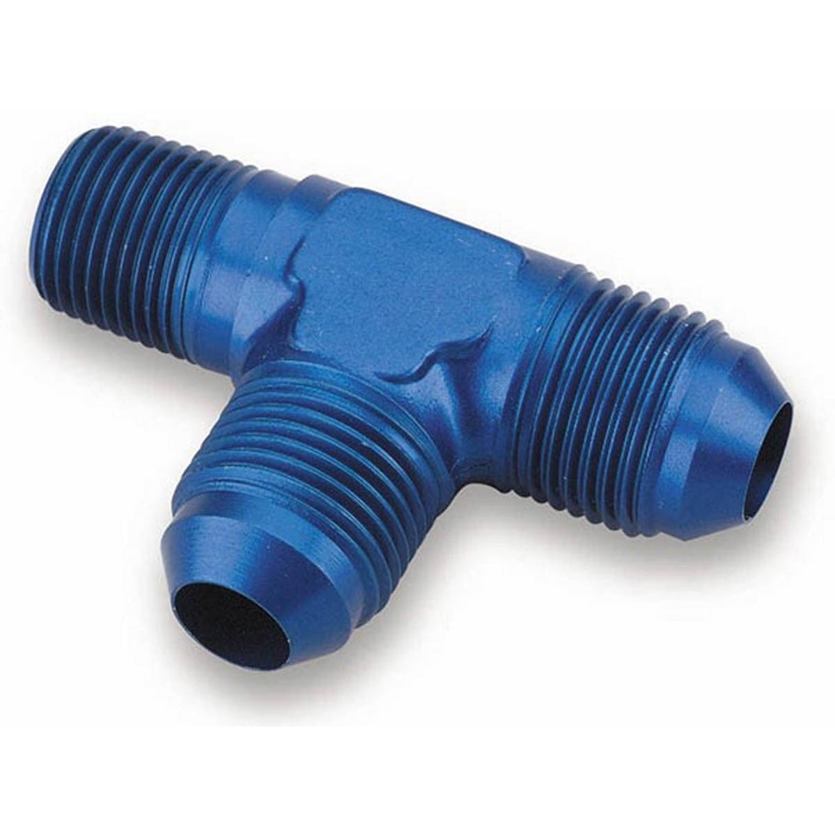 Earl's Aluminum Pipe Thread to AN Adapter Tee - Pipe Thread On Run - 1/4" NPT to -06 AN