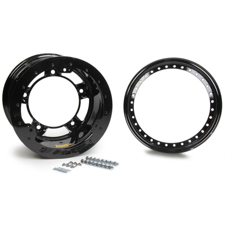 Aero 53 Series Rolled Beadlock Wheel - Black - 15" x 10" - 2" Back Spacing - Wide 5 - 24 lbs.