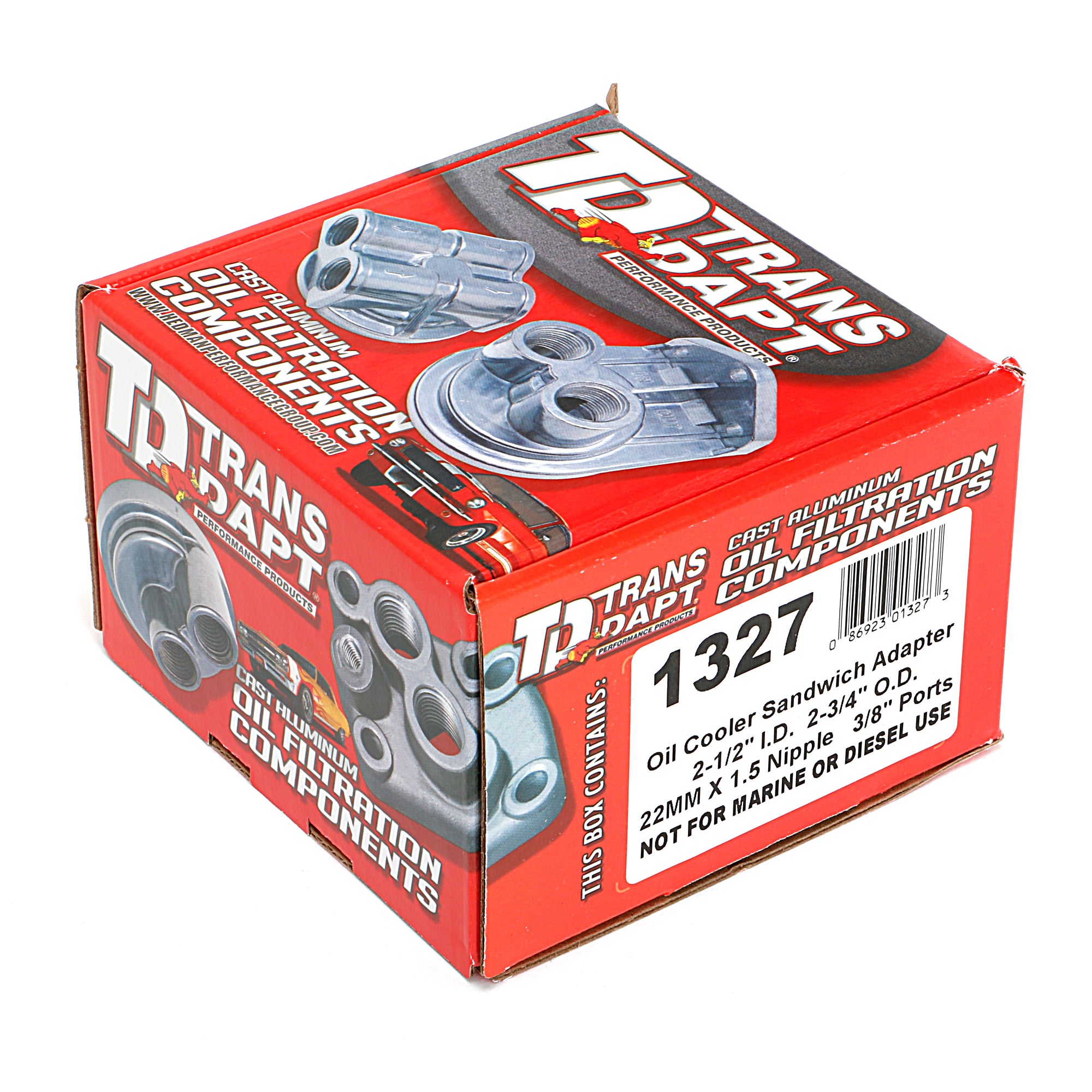 Trans-Dapt Oil Cooler Sandwich Adapter - 22mm x 1.5 Threads