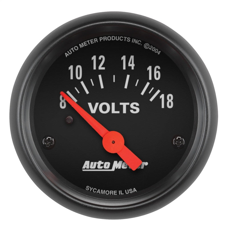Auto Meter Z-Series 2-1/16" Voltmeter - 8-18 Volts