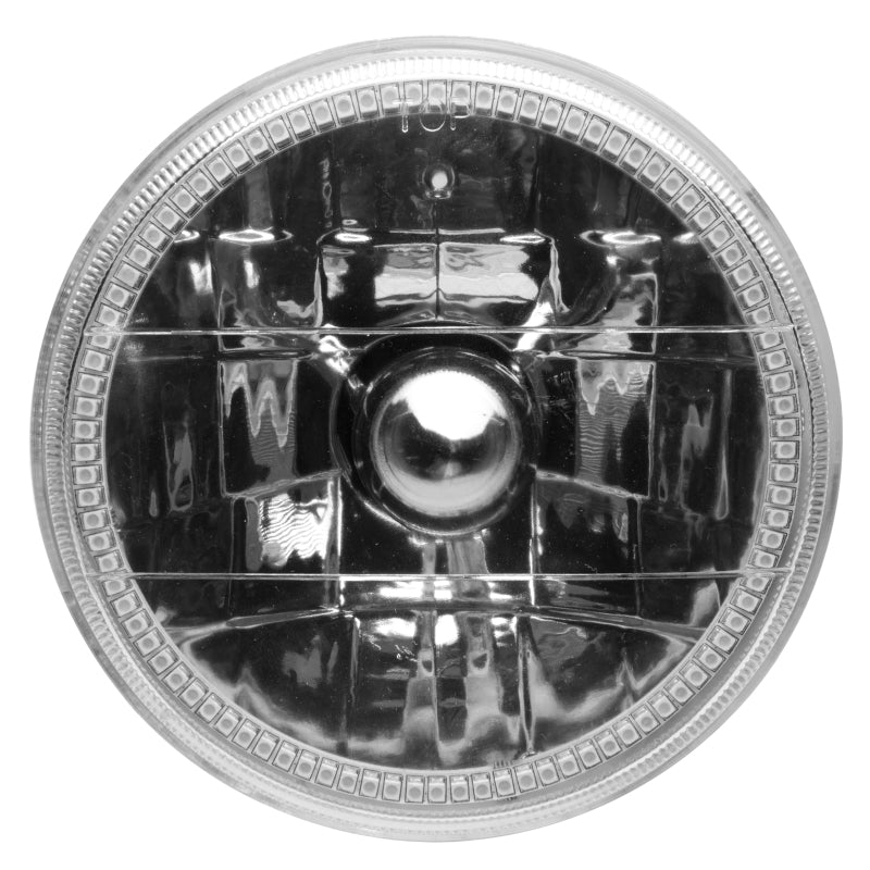 Oracle Lighting Sealed Beam Headlight - 7 in OD - Halo LED Ring - Requires H4 Bulb - Glass /  - White - Universal