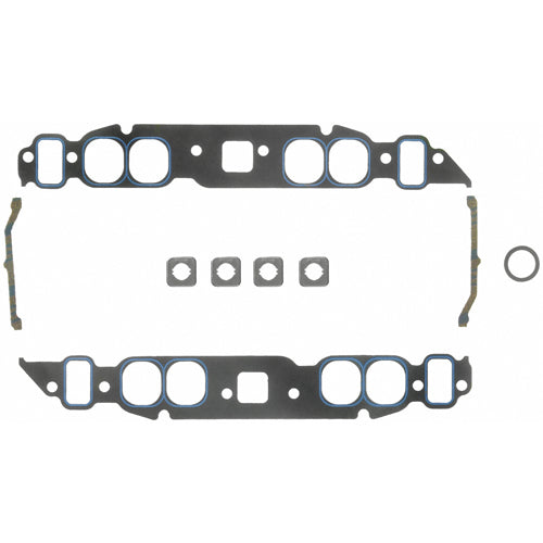 Fel-Pro Printoseal Intake Manifold Gasket - 0.06 in Thick - 1.82 x 2.05 in Oval Port - Composite - Big Block Chevy