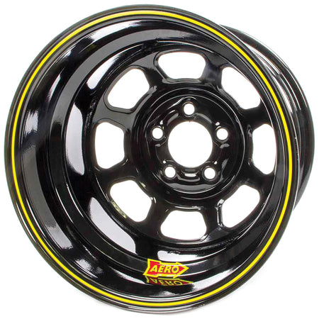 Aero 51-Series Spun Formed Wheel - Black - 15" x 10" - 4" Backspace - 5 x 5" Bolt Pattern