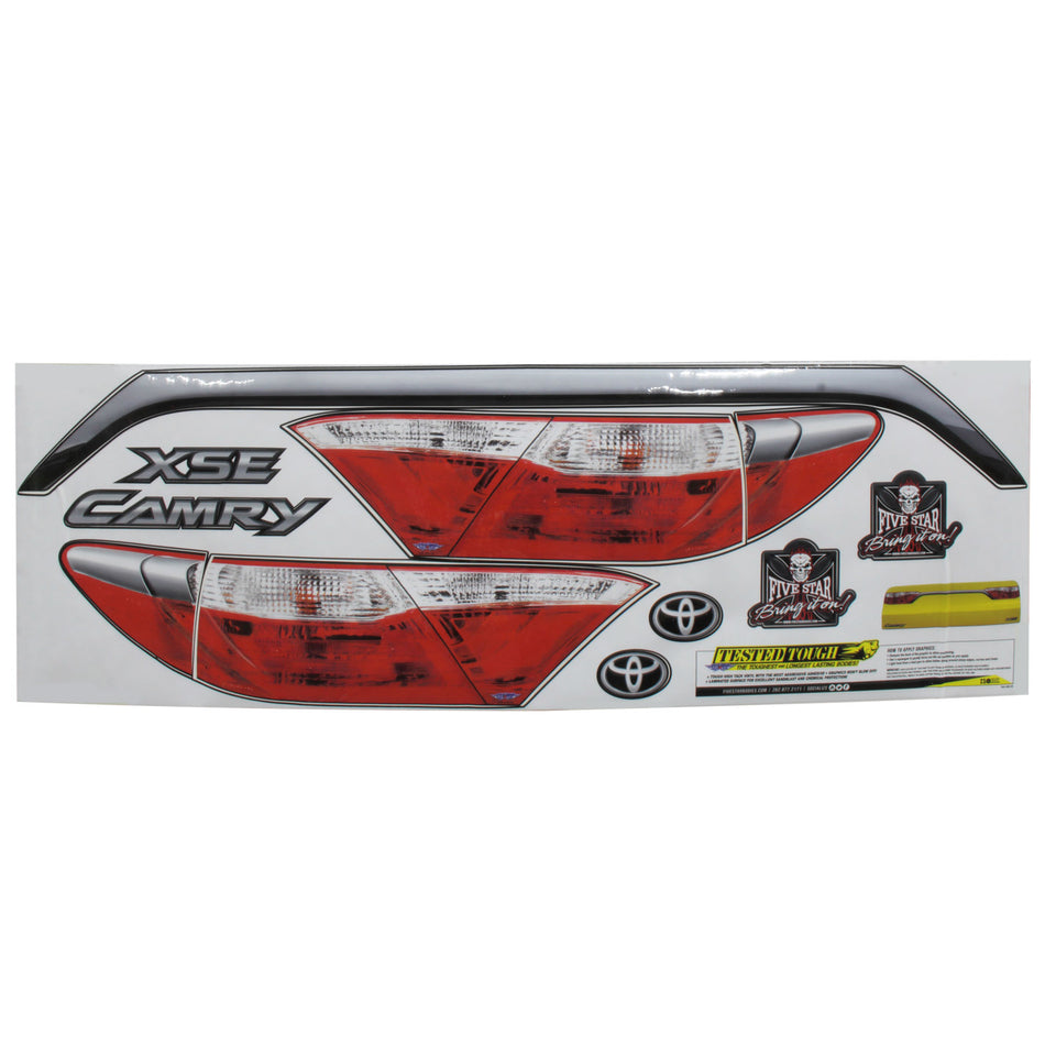 Five Star Race Car Bodies Tail Only Graphics Kit Camry