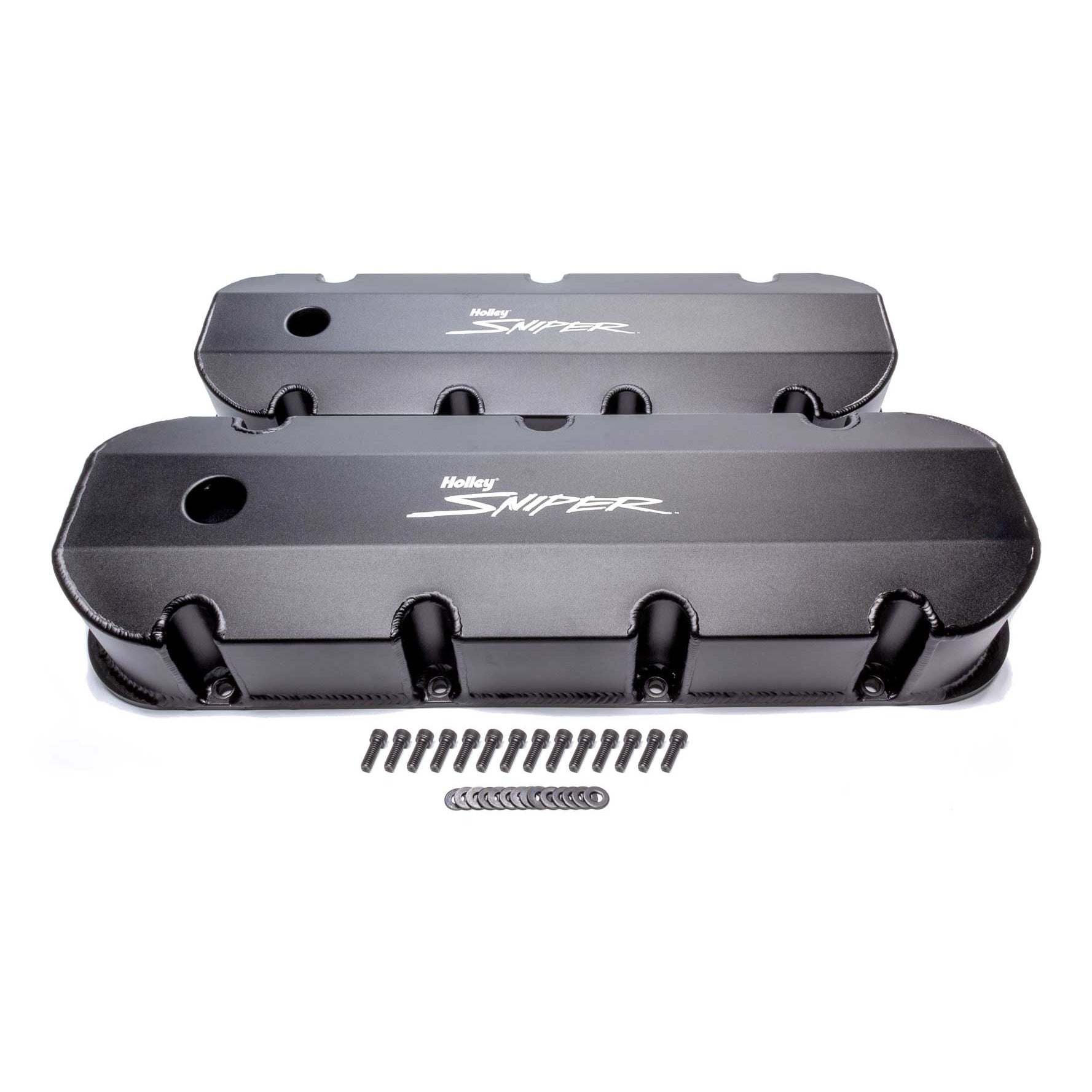 Sniper Fabricated Aluminum Valve Cover - Chevy Big Block - Black Finish