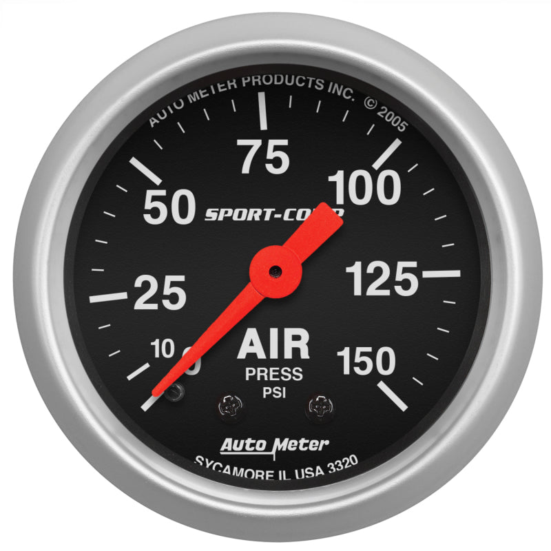 Auto Meter Sport-Comp Mechanical Air Pressure Gauge - 2-1/16 in.