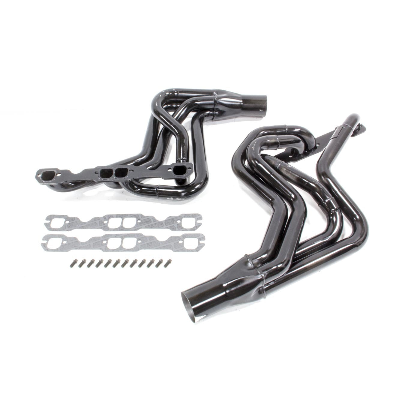 Schoenfeld Headers Street Stock Headers 1-5/8 to 1-3/4" Primary 3" Collector Steel - Black Paint