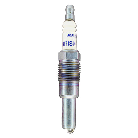 Brisk Silver Racing Spark Plug - 16 mm Thread - 22 mm R - Heat Range 12 - Tapered Seat - Resistor