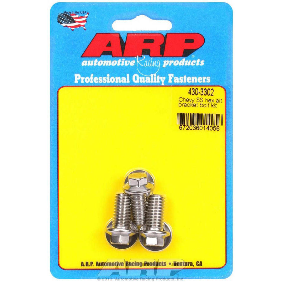ARP Stainless Steel Chevy Alternator Bracket Bolt Kit - 6 Point