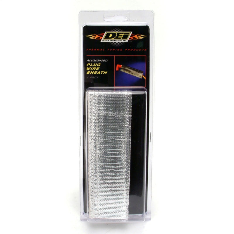DEI Plug Wire Sheath - 3/4" Diameter - 6" Long - Silver (Set of 4)