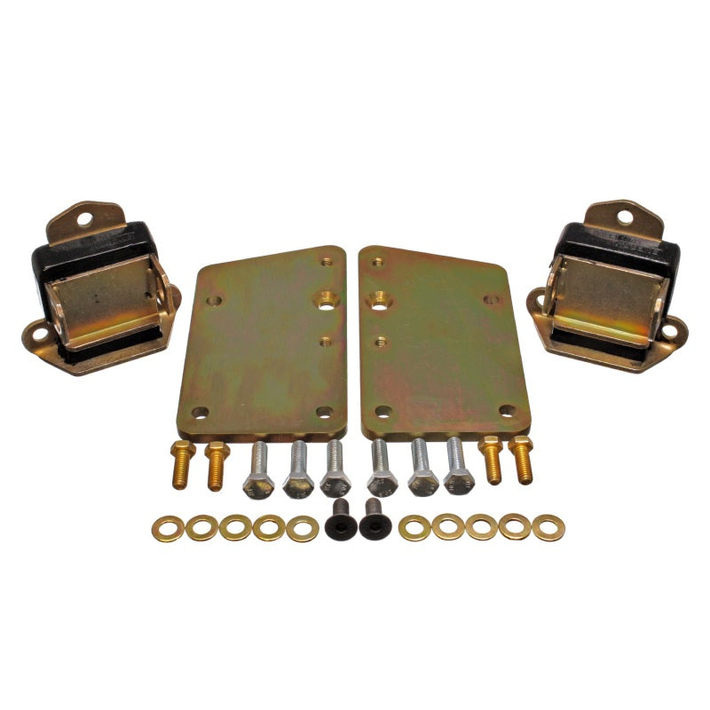 Energy Suspension Hyper-Flex Motor Mount - Bolt-On - Conversion - 2-5/8 Wide Mount - Black / Cadmium - GM LS-Series
