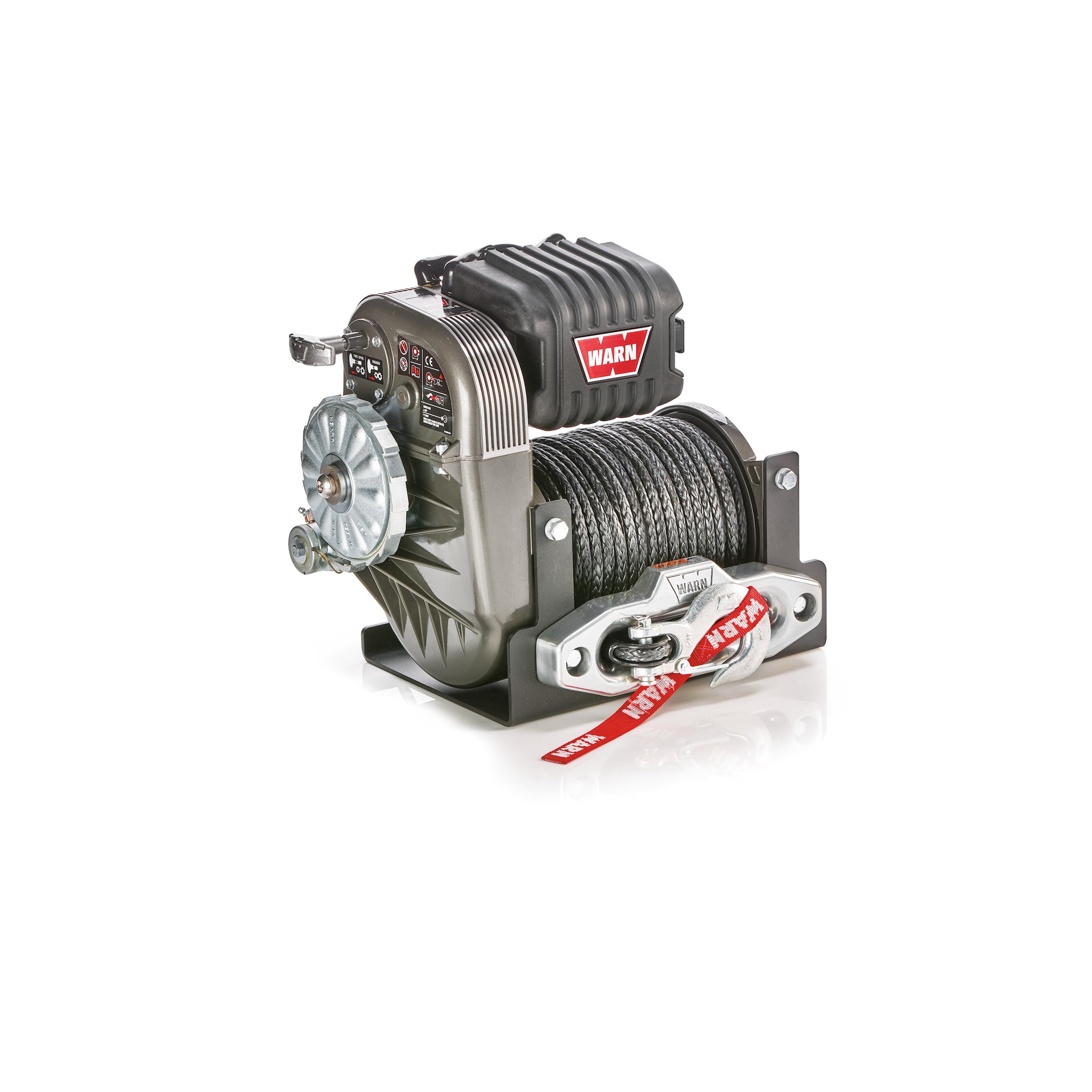 Warn Winch - Roller Fairlead - 12 Ft. . Remote - 3/8" x 125 Ft. . Synthetic Rope - 12V