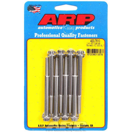 ARP Stainless Steel Valve Cover Bolt Kit - 12-Pt - Centerbolt - 1/4"-20 - Stamped Steel Covers - SB Chevy - Set of 8