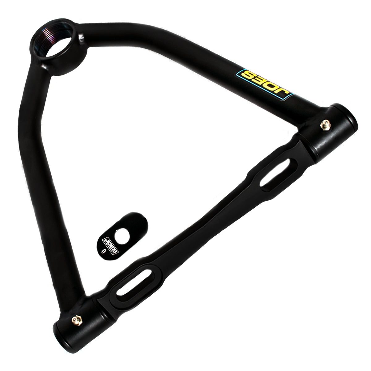 JOES Slotted Bushing Style Upper Control Arm - 11.250 in Long - 10 Degree - Screw-In Ball Joint - Black