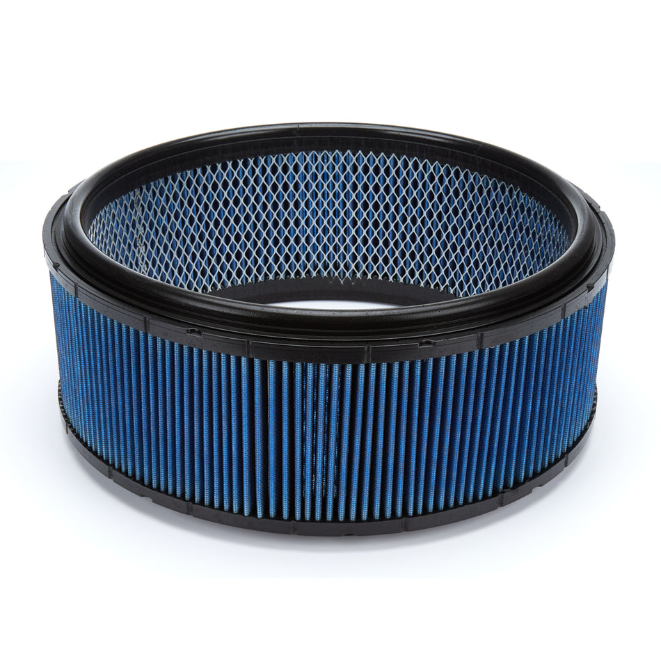Walker Classic Profile Round Air Filter Element - 14 in Diameter - 5 in Tall - Reusable Cotton - Blue