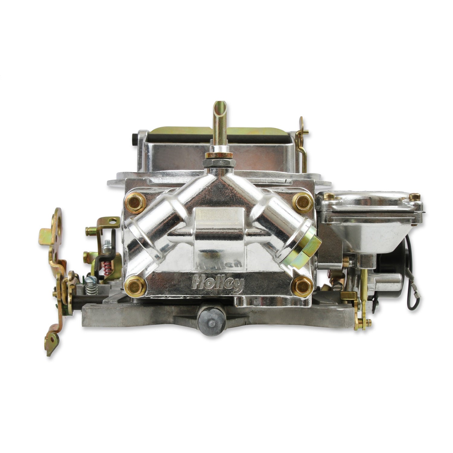 Holley Street Model 4160 750 CFM 4-Barrel Carburetor - Square Bore - Electric Choke - Vacuum Secondary - Dual Inlet - Silver