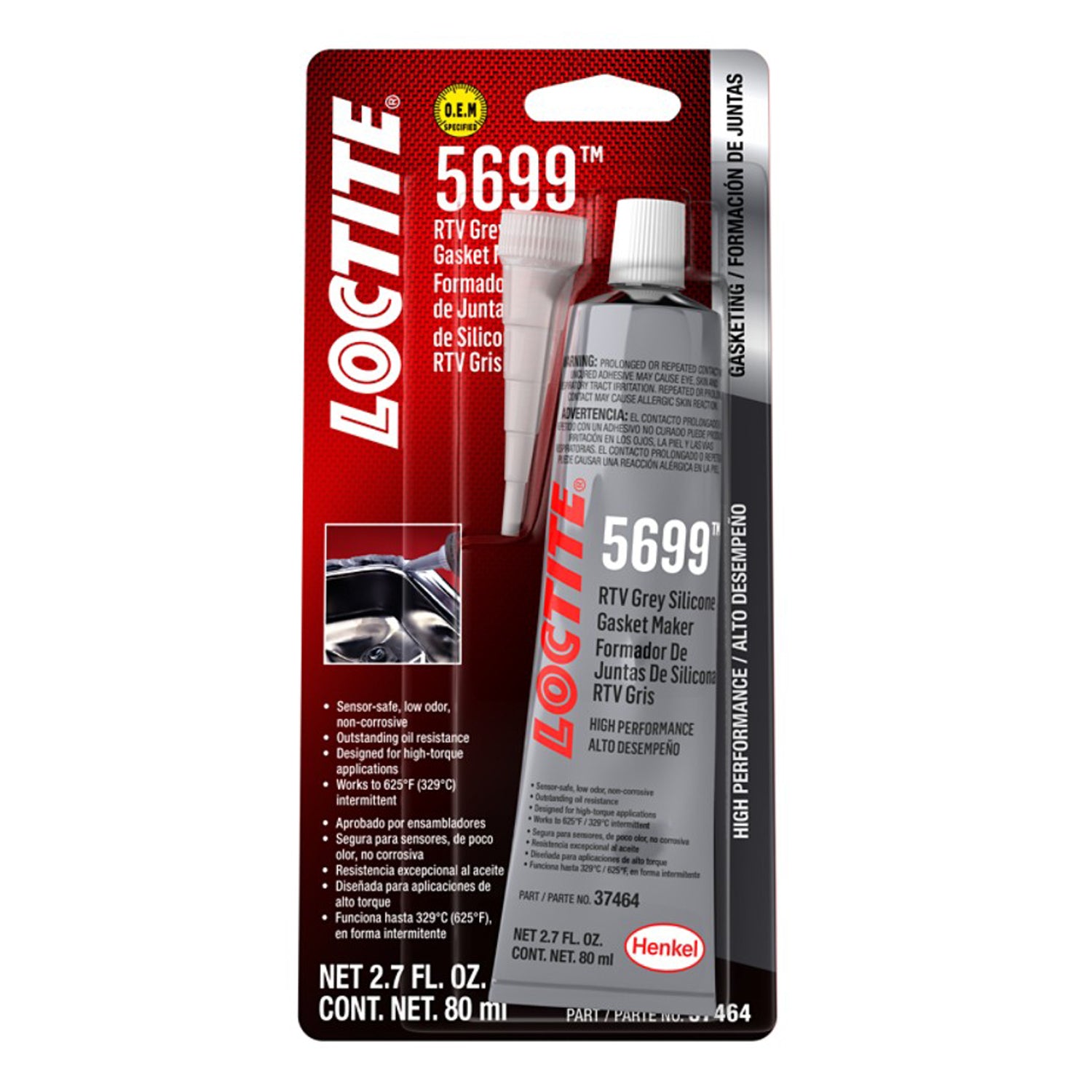 Loctite RTV 5699 Grey Silicone 80ml/2.7oz