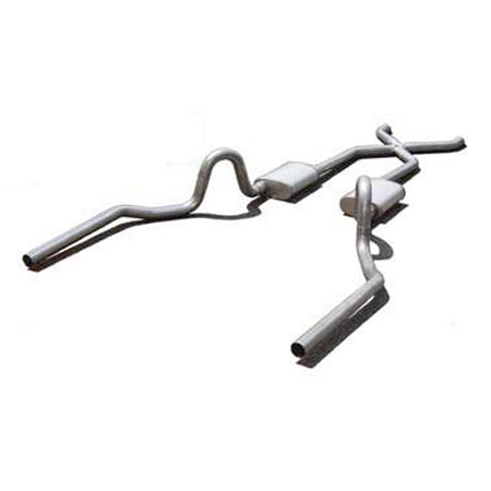 Pypes Street Pro X-Pipe System Header-Back Exhaust System - 2-1/2 in Diameter - 2-1/2 in Tips - GM A-Body 1964-72