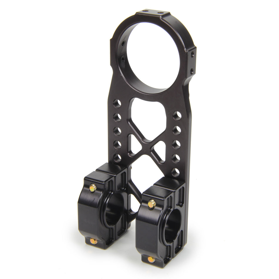 Triple X Adjustable Clamp-On Steering Column Bracket - 1" Diameter Tube - 2" Sheering Shafts - Aluminum - Black Anodized