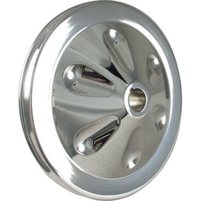 Borgeson V-Belt Power Steering Pulley 1 Groove Keyed 4-5/8" Diameter - Aluminum