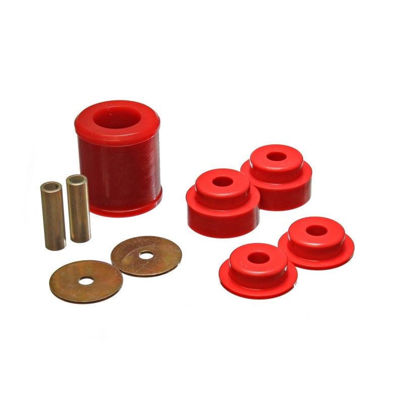 Energy Suspension Hyper-Flex Differential Housing Mount Bushing Steel/Polyurethane Zinc Oxide/Red Nissan 350Z 2003-08 - Kit