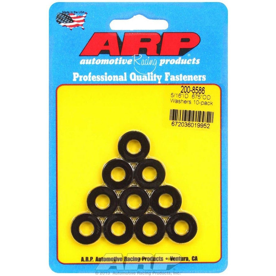 ARP Black Washers - 5/16 ID x .675 OD (10)